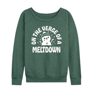 Women's - Instant Message - On The Verge of a Meltdown Lightweight French Terry Slouchy - 1 of 4