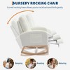 Modern Nursery Rocking Chair, Comfortable Rocker Recliner with Side Pocket, Footrest, Mid Century Upholstered Rocker Glider for Living Room, Bedroom - 3 of 4