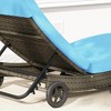 Resenkos Patio Wicker Chaise Lounge Chair Resenkos , Adjustable Backrest Sun Lounger With 2 Wheels, Outdoor PE Rattan Lounger, Relaxation Essential, - 4 of 4