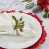 Saro Lifestyle Snowberry Napkin Ring (Set of 4), White - 3 of 3