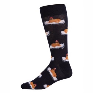 Memoi Men's Festive Walrus Novelty Crew Socks - 1 of 4