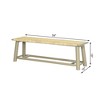 Vynxaria Farmhouse Modern Rattan Bench: Stylish & Versatile Seating Solution - 2 of 4