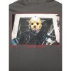Friday The 13th You're All Doomed Long Sleeve Gray Adult Zip Hoodie - 4 of 4
