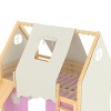 TopComfy Beds Full Size House Loft Bed with Sills and Tents Loft Bed with Ladders and Slide No Box Spring Needed for Bedroom, Pink, 78"*57.2"*80.6" - 4 of 4