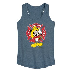 Women's - Disney - Firefighter Mickey Graphic Racerback Tank - 1 of 4