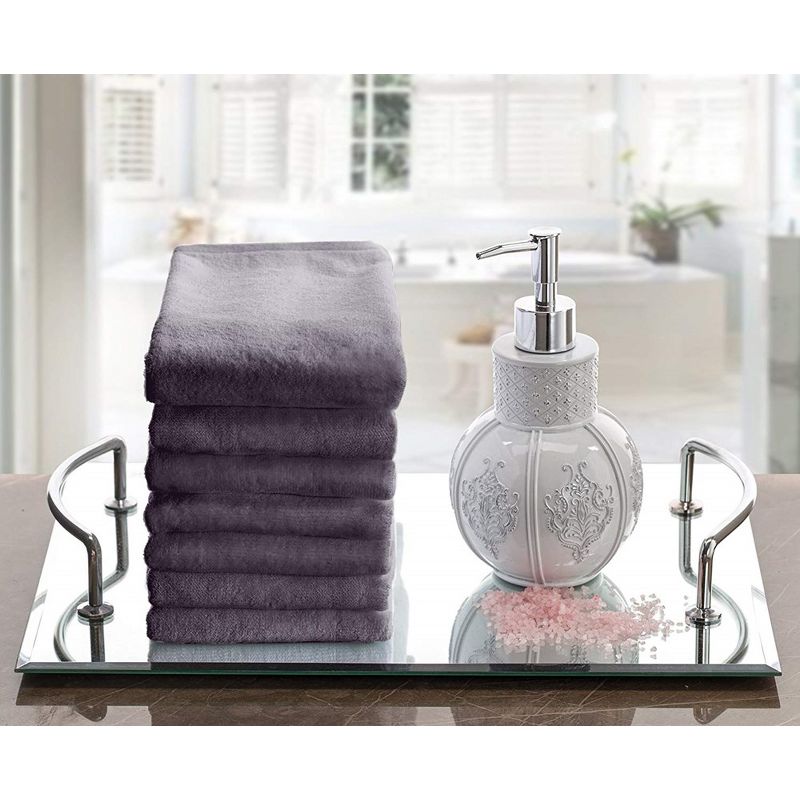 Creative Scents Fingertip Terry Towels Set of 4 - Grey, 2 of 8