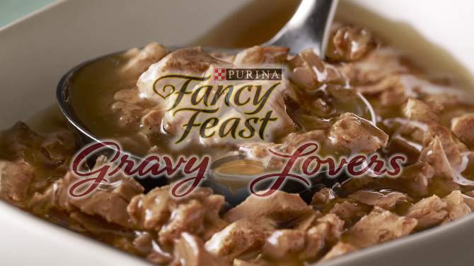 Purina Fancy Feast Gravy Lovers Poultry with Chicken and Turkey  &#38; Beef Collection Gourmet Wet Cat Food - 3oz/24ct Variety Pack, 2 of 11, play video