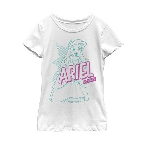 Girl's The Little Mermaid Curious Pop Art T-Shirt - 1 of 4