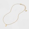 14K Gold Plated Round Initial Pendant Necklace - A New Day™ - 3 of 4