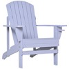 FONTOI Adirondack Chairs, Adirondack Chairs with Cup Holder, Outdoor Backyard Chairs with Reclining Seat Back for Garden, Gray, 28.5"*36.5"*38.25" - 4 of 4