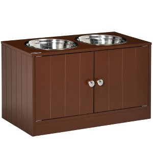 Kumasinova Dog Food Storage Container,Elevated Dog Bowls with Storage Cabinet Containing Large 44L Capacity - 1 of 4