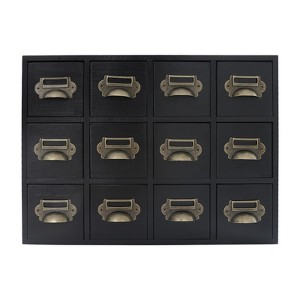 YIYIBYUS 12 Drawers Storage Cabinet, Wooden Desktop Medicine Organizer Cabinet - 1 of 4
