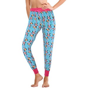 JEFFRICO Pajama Pants For Women Soft Comfy Drawstring Jogger Pajama Pants Sleepwear - 1 of 4