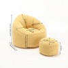 QingMoon Bean Bag Sofa Chair,High Pressure Foam Bean Bag Chair,Gaming Bean Bag Chair And Lazy Sofa With Footrest For Living Room,Bedroom - 3 of 4