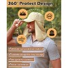 Tirrinia Mens Sun Hat with Neck Flap Cover, Foldable Hat for Outdoor Fishing Hiking, One Hat Double Use - 2 of 4