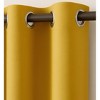 Home Mart Goods 2 Piece Solid Golden Yellow Blackout Grommet Curtain Panel Set - 84" Long - 2 of 3
