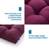 Outdoor Chair Cushions,3 Piece Loveseat Outdoor Cushions Set,Tufted/Wicker Patio Cushion for Patio Furniture All Weather,44"x19"x5" - 4 of 4