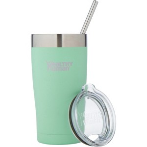 Healthy Human Stainless Steel Tumbler with Straw & Lid | (20oz, Seamist) - 1 of 4