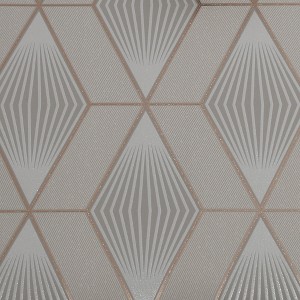 Glitter Diamond Geo Taupe and Rose Gold Wallpaper - 1 of 4