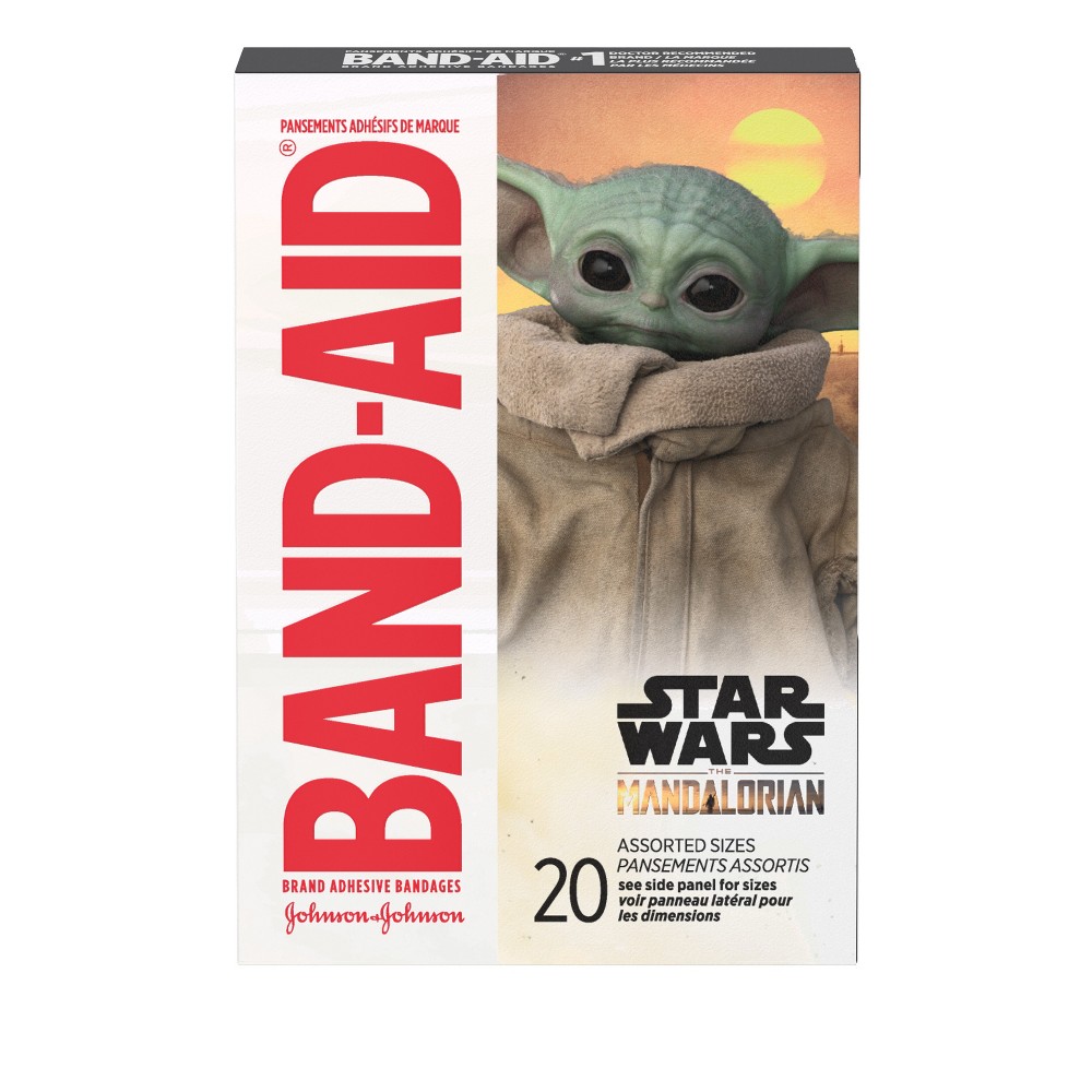 Band-Aid Brand Adhesive Bandages - Star Wars: The Mandalorian and Grogu - Assorted Sizes - 20ct