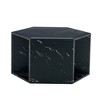 Syemin End Tables Modern Hexagonal Coffee Table with Storage Space, Suitable for Living Room, Study Room, Bedroom, Black, 25"*21.6"*14" - 3 of 4