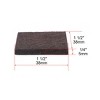 Unique Bargains Square Self-Stick Non-Slip Floor Protector Furniture Felt Pads Dark Brown 40 Pcs - 2 of 4