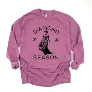 Simply Sage Market Women's Diamond Season Long Sleeve Garment Dyed Tee - 1 of 3