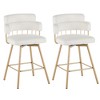 Gulches Modern Industrial 26" Swivel Bar Stools Set of 2, Upholstered with Metal Legs, Available in Two Colors - 2 of 4