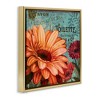 Stupell Industries Daisies with Antique French Backdrop Black Framed Floater Canvas Wall Art - 3 of 4