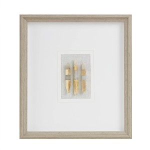 Gulches Off-White Natural Agate Double Mat Shadow Box Wall Decor See below - 1 of 4
