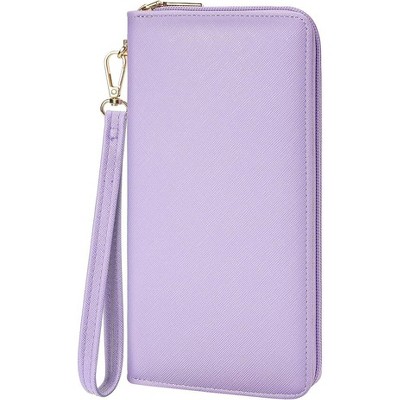 BEAFUP Women's Wallet,RFID Blocking Long Clutch Zip Around Travel Leather Purse Large Capacity Credit Card Holder With Grip Hand Strap