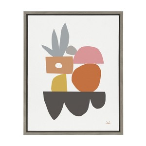 Kate and Laurel Sylvie Building Gardens Framed Canvas by Kelly Knaga, 18x24, Gray - 1 of 4