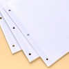 100ct Wide Ruled Reinforced Filler Paper - up&up™: 10.5x8 Inches, Loose Leaf, 20 lb, White, 100 Sheets - 2 of 3
