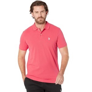 U.S. Polo Assn. Men's Classic Polo Shirt, Two-Button Closure Pique Polo Shirt, Summer Fashion Golf Shirt - 1 of 2