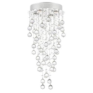 CWI Lighting Rain Drop 4 Light Flush Mount With Chrome Finish - 1 of 4