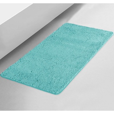 Home Mart Goods Spa Blue Large Soft Cozy Plush Chenille Bath Mat Bathroom Rug - 24"x16"