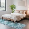 Vintage Floral Area Rug - Soft, Machine Washable, Anti-Slip, Durable for High-Traffic Living Rooms - 2 of 4