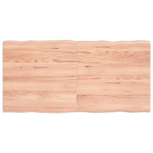 vidaXL Table Top, Light Brown 47.2"x23.6"x(0.8"-1.6") Treated Solid Wood Live Edge - 1 of 4