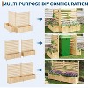 Outdoor Privacy Screen with Planter Box, Freestanding Wooden Fence Cover for Patio & Garden, Decorative Divider, Natural Wood Color - 3 of 4