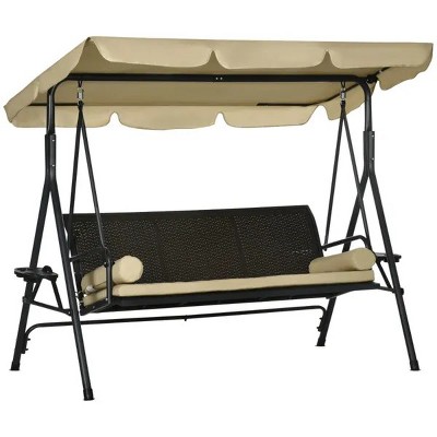 3 seats Outdoor Patio Swing Chair (Swiship ship)( Prohibited by WalMart )