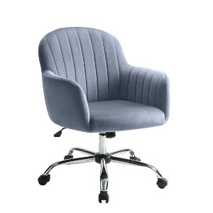 Remy Velvet Like Office Chair Gray - miBasics, Dark Gray