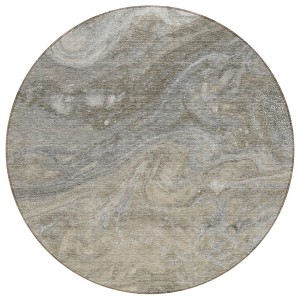 Taupe Beige And Ivory Abstract Washable Indoor Outdoor Area Rug - 1 of 4