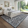 Washable Vintage Printed Rug Non Slip Low Pile Rug Soft Retro Throw Floor Cover Foldable Indoor Carpet for Living Room Bedroom Playroom Nursery - 3 of 4
