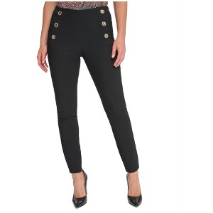 Tommy Hilfiger Womens High-Rise Button Skinny Dress Pants - 1 of 1