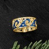 Ross-Simons Italian 14kt Yellow Gold Wave Ring With Blue Enamel - 4 of 4