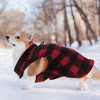 Unique Bargains Dog Cat Warm Vest Plaid Polar Fleece for Winter and Autumn - 4 of 4