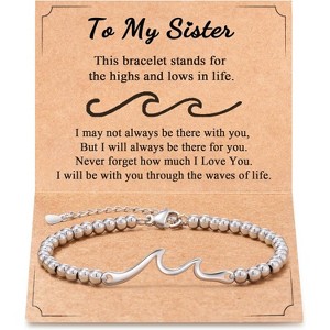 Sister Gifts for Women, The Waves of Life We've Been Through Together, Big & Little Sister Gift - 1 of 4