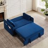 LOVMOR Pull Out Sleep Sofa Bed, with side pockets, Adjsutable Backrest and Lumbar Pillows, for Apartment, Office, Living Room - 2 of 4