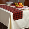 Unique Bargains Christmas Table Runner Polyester Black Red 71x14 Inch 1 Pc - 2 of 4