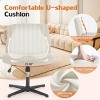 Armless Office Chair With Height Adjustable,Criss Cross Chair With Wide Seat,Adjustable Computer Task Chairs,Swivel Office Chair No Wheels-Cuddlewood - 2 of 4